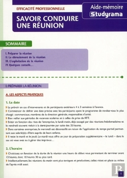 Bertrand.pt - Savoir Conduire Une Réunion