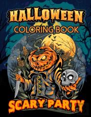 Scary Party Halloween Coloring Book