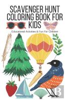 Scavenger Hunt Coloring Book For Kids