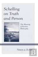 Schelling On Truth And Person