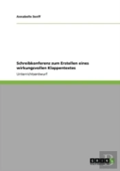 Schreibkonferenz Zum Erstellen Eines Wirkungsvollen Klappentextes