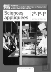 Sciences Appliquee 2e/1e/Terminalebac Pro 3 Ans Cuisine Livre Du Professeur