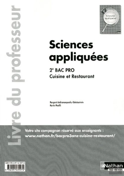 Bertrand.pt - Sciences Appliquees 2eme Bac Pro Cuisine Et Restaurant - Professeur 2011