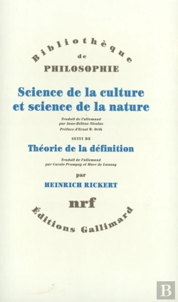 Bertrand.pt - Sciences De La Culture Et Sciences De La Nature ; Théorie De La Définition