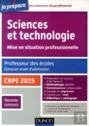 Sciences Et Technologie ; Professeur Des Écoles ; Oral Admission ; Crpe 2015