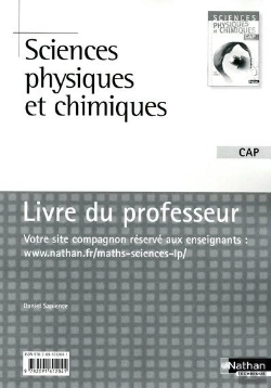 Bertrand.pt - Sciences Physiques Et  Chimiques Cap  (Pochette)  -  Professeur  -  2010