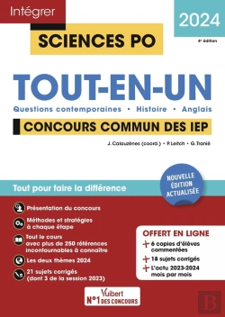 Bertrand.pt - Sciences Po - Concours Commun Des Iep 2024 - Tout-En-Un - Questions Contemporaines - Histoire - Angl