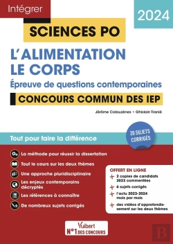 Bertrand.pt - Sciences Po - Questions Contemporaines - L'Alimentation + Theme 2024 - Concours Commun Des Iep 2024