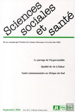 Bertrand.pt - Sciences Sociales Et Sante - Volume 28 Numero 3 Septembre 2010