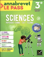 Sciences (Svt, Physique-Chimie, Technologie) 3e Brevet 2018