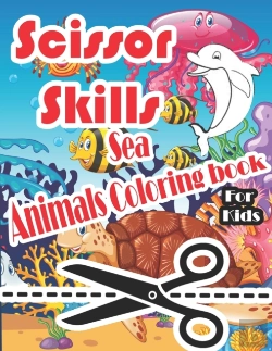 Bertrand.pt - Scissor Skills Sea Animals Coloring Book For Kids