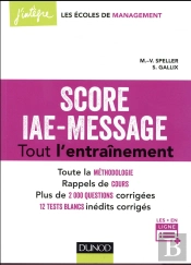 Score-Iae Message ; Tout L'Entraînement ; 12 Tests Blancs Inédits