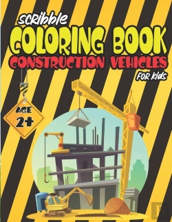 Bertrand.pt - Scribble Coloring Book Construction Vehicles For Kids Age 2+