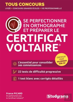 Bertrand.pt - Se Perfectionner En Orthographe Et Préparer Le Certificat Voltaire : En Partenariat