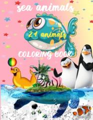 Sea Animals Coloring Book -24 Animals