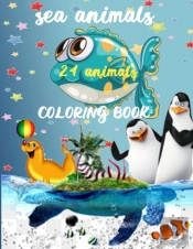 Sea Animals Coloring Book -24 Animals
