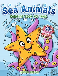 Bertrand.pt - Sea Animals Coloring Book For Kids Ages 4-8