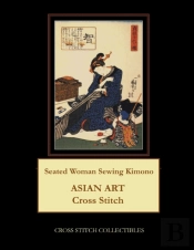 Seated Woman Sewing Kimono