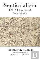 Sectionalism In Virginia From 1776 To 1861