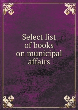 Bertrand.pt - Select List Of Books On Municipal Affairs
