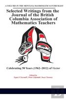 Selected Writings From The Journal Of The British Columbia Association Of Mathematics Teachers