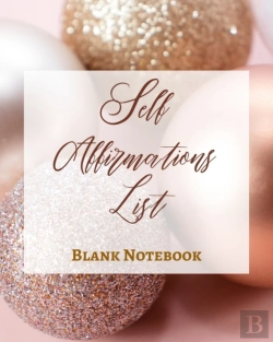Bertrand.pt - Self Affirmations List - Blank Notebook - Write It Down - Pastel Rose Gold Pink - Abstract Modern Contemporary Unique