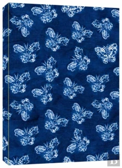 Bertrand.pt - Shibori Indigo Butterflies Dotted Paperback Journal