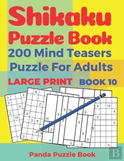 Bertrand.pt - Shikaku Puzzle Book - 200 Mind Teasers Puzzle For Adults - Large Print - Book 10