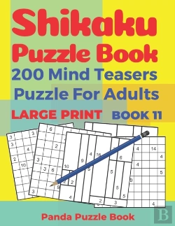 Bertrand.pt - Shikaku Puzzle Book - 200 Mind Teasers Puzzle For Adults - Large Print - Book 11