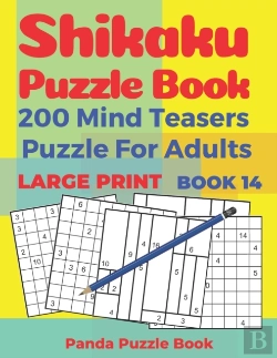 Bertrand.pt - Shikaku Puzzle Book - 200 Mind Teasers Puzzle For Adults - Large Print - Book 14