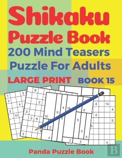 Bertrand.pt - Shikaku Puzzle Book - 200 Mind Teasers Puzzle For Adults - Large Print - Book 15