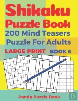 Bertrand.pt - Shikaku Puzzle Book - 200 Mind Teasers Puzzle For Adults - Large Print - Book 5