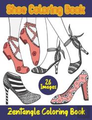 Shoe Coloring Book. Zentangle Coloring Book