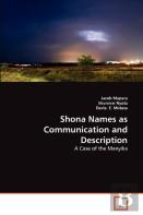 Shona Names As Communication And Description