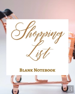 Bertrand.pt - Shopping List - Blank Notebook - Write It Down - Pastel Rose Gold Pink - Abstract Modern Contemporary Unique Design Art