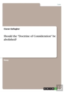 Bertrand.pt - Should The Doctrine Of Consideration Be Abolished?