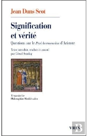 Signification Et Vérité ; Questions Sur Le Peri Hermeneias D'Aristote
