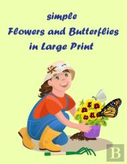 Simple Flowers And Butterflies In Large Print