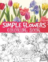 Simple Flowers Coloring Book