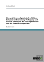 Sinn Und Notwendigkeit Strafrechtlichen Schutzes Vor Bedrohung, Verfolgung Und Gewalt