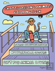 Skateboarding Animals Coloring Book