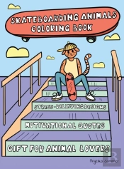 Skateboarding Animals Coloring Book