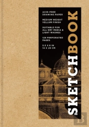 Sketchbook 5.5 X 8' Kraft Hardcover Mixed Media Sketchbook For Drawing