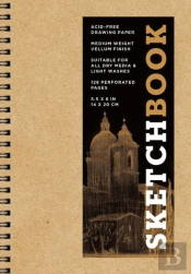 Sketchbook 5.5 X 8' Kraft Spiral Hardcover Mixed Media Sketchbook For Drawing