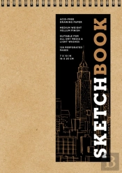 Sketchbook 7 X 10' Fliptop Landscape Kraft Spiral Hardcover Mixed Media Sketchbook For Drawing