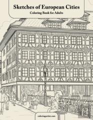 Sketches Of European Cities Coloring Book For Adults
