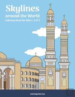 Bertrand.pt - Skylines Around The World Coloring Book For Kids 1, 2 & 3