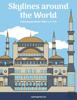 Bertrand.pt - Skylines Around The World Coloring Book For Kids 4, 5 & 6