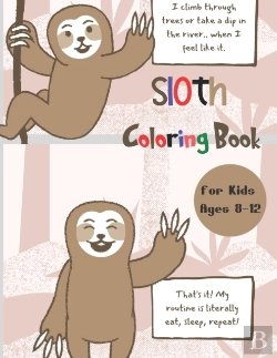 Bertrand.pt - Sloth Coloring Book For Kids Ages 8-12