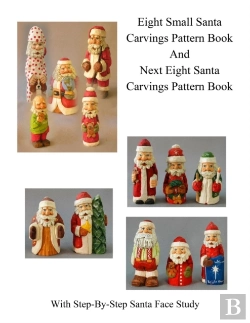 Bertrand.pt - Small Santa Carvings And Next Eight Small Santas Pattern Book